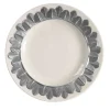 PEACOCK DESSERT PLATE - SILVER