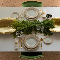 PEACOCK DINNER PLATE - BEIGE
