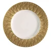 PEACOCK DINNER PLATE - GOLD
