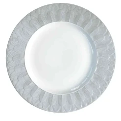 PEACOCK DINNER PLATE - GRAY