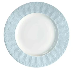 PEACOCK DINNER PLATE - LIGHT BLUE