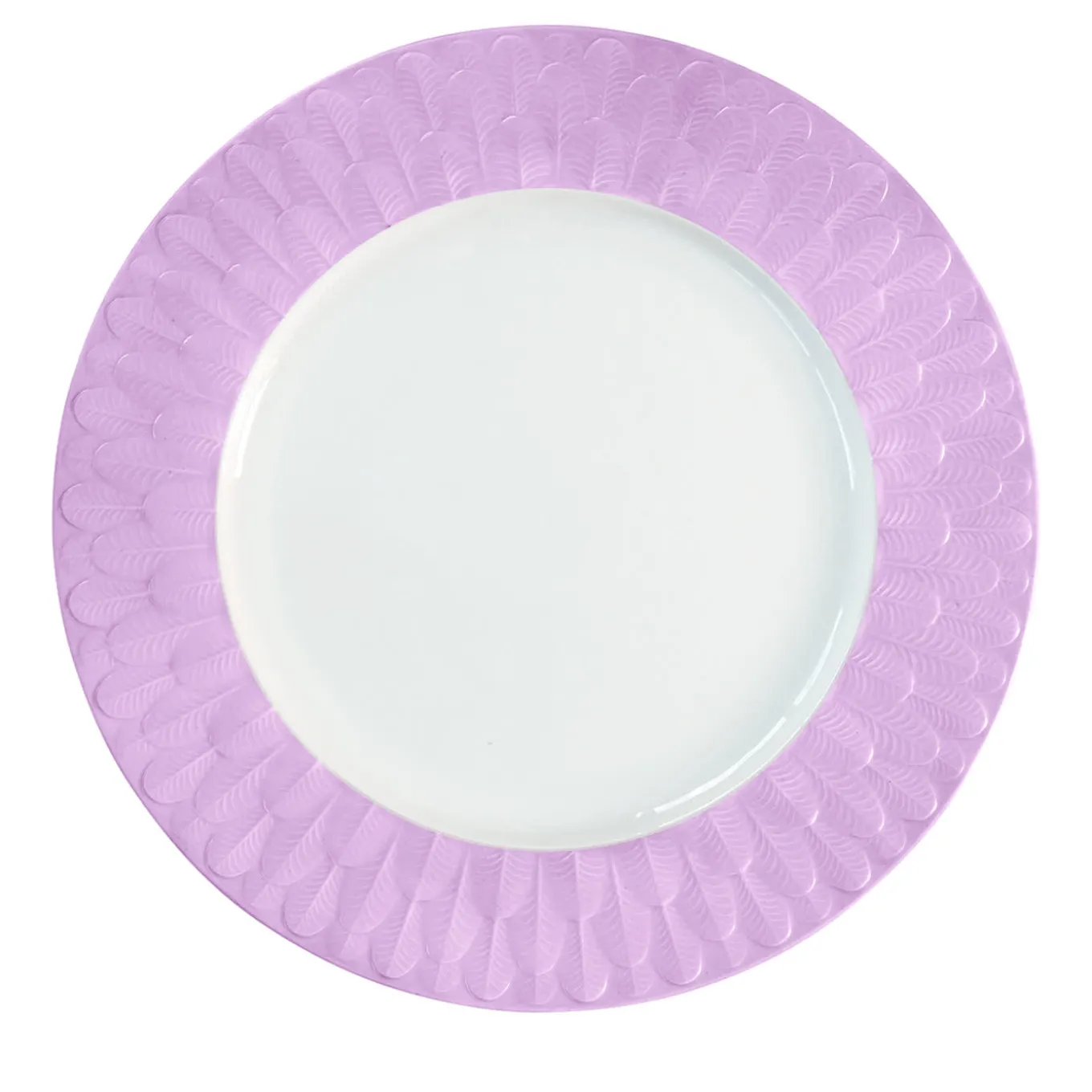 PEACOCK DINNER PLATE - LILAC