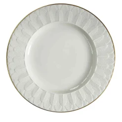 PEACOCK DINNER PLATE - WHITE #2