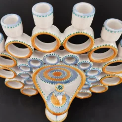 Peacock Honey & Azure Candelabra