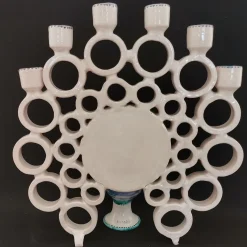 Peacock Honey & Azure Candelabra