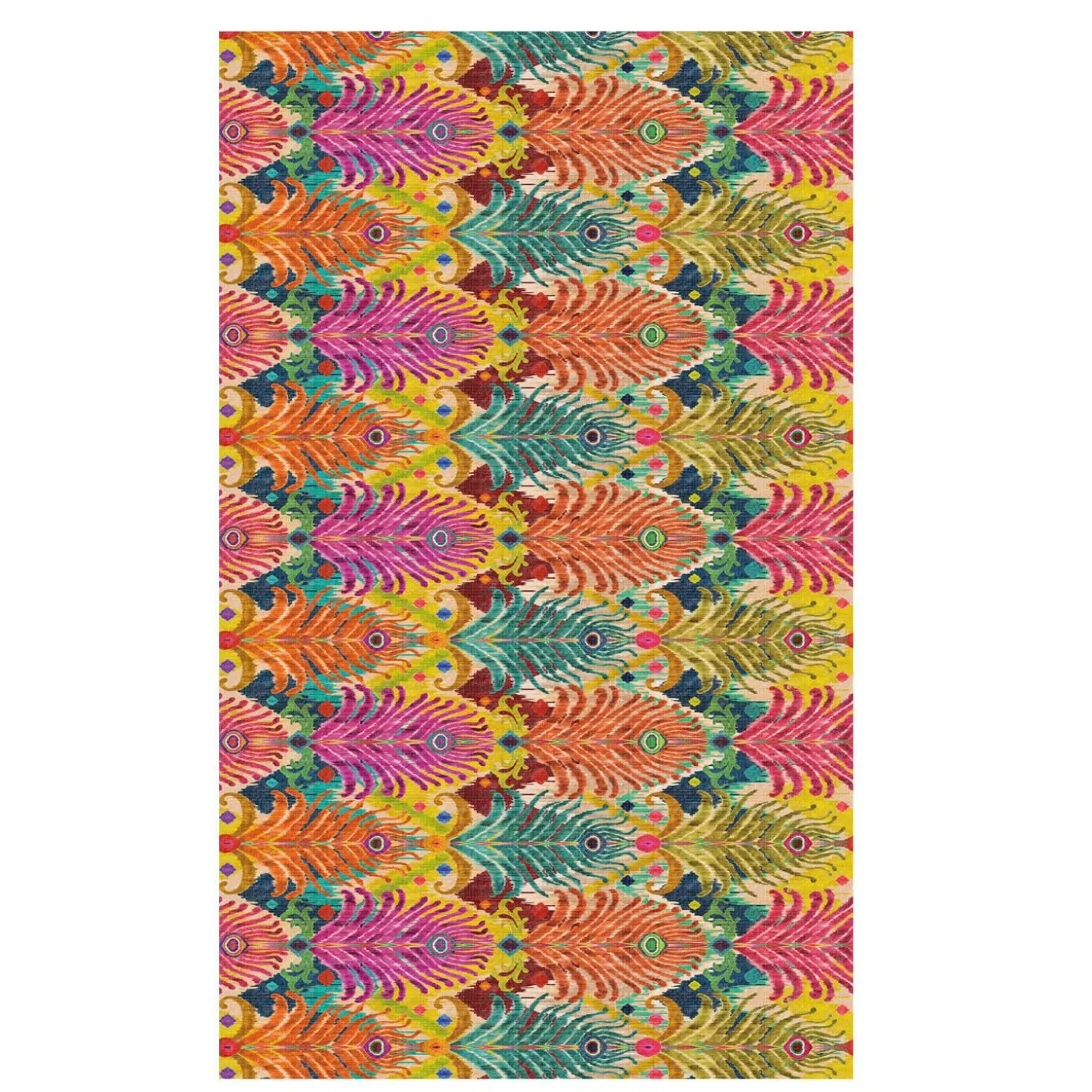 Peacock Ikat Cotton Tablecloth by Matthew Williamson