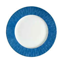PEACOCK LAY PLATE - BLUE