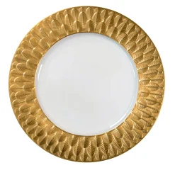 PEACOCK LAY PLATE - GOLD #3