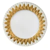 PEACOCK LAY PLATE - GOLD AND WHITE