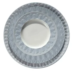 PEACOCK LAY PLATE - LIGHT BLUE