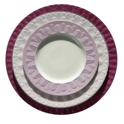PEACOCK LAY PLATE - WHITE