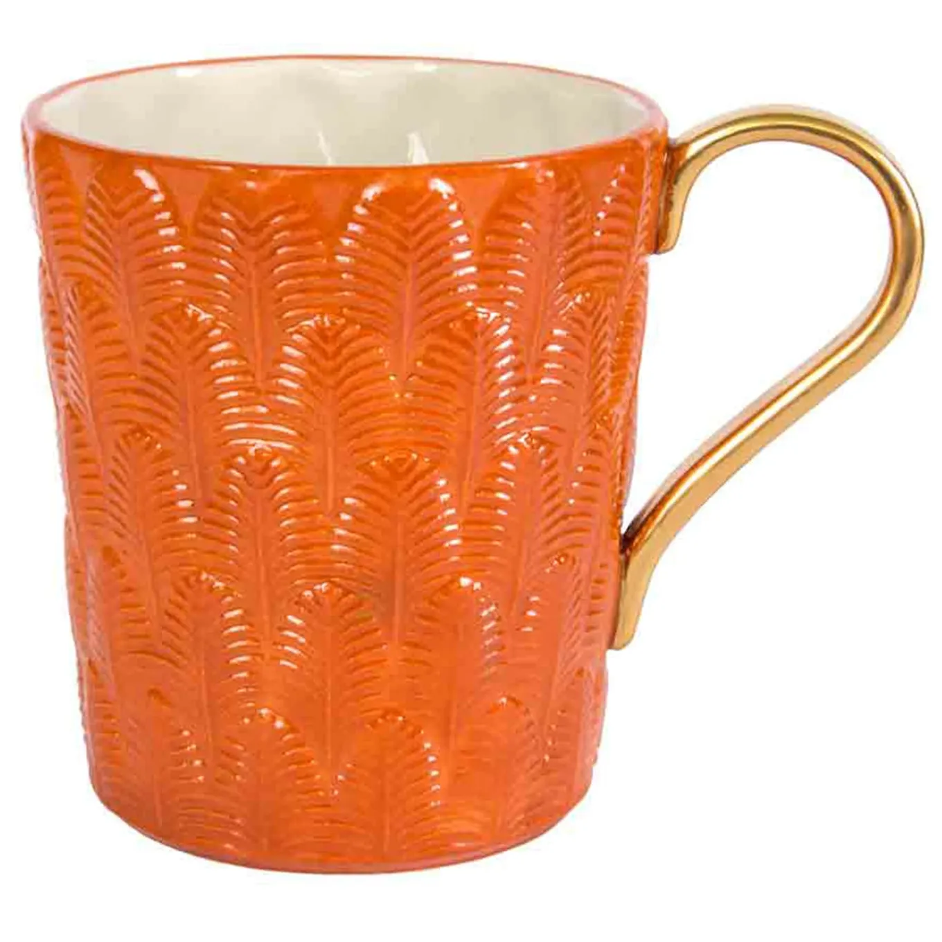 PEACOCK MUG - ORANGE