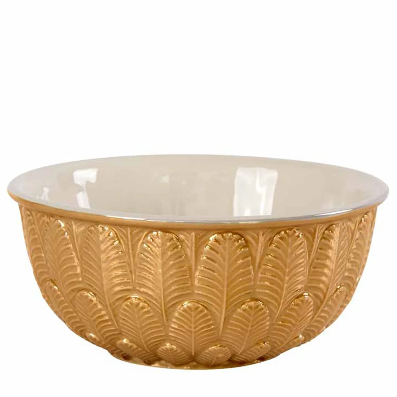 PEACOCK RICE BOWL - GOLD