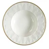 PEACOCK RIM SOUP PLATE - WHITE #2