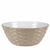 PEACOCK SALAD BOWL - BEIGE