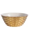 PEACOCK SALAD BOWL - GOLD