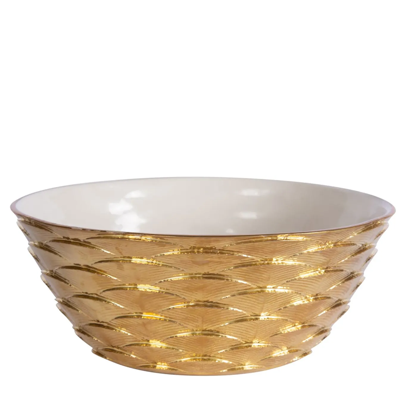 PEACOCK SALAD BOWL - GOLD