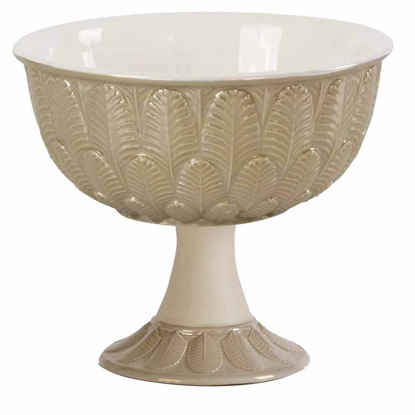 PEACOCK SMALL FRUIT STAND - BEIGE