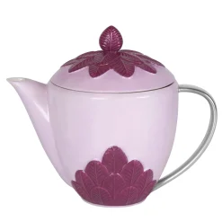 PEACOCK TEA POT - PURPLE AND SILVER
