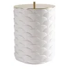 PEACOCK WASTE BASKET - WHITE