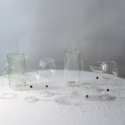 Pearl Emerald Amber Set of 6 Wine Glasses