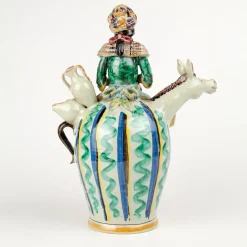 Peasant Woman Whistle Ceramic Vase