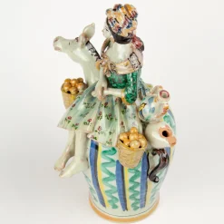 Peasant Woman Whistle Ceramic Vase