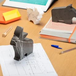 Pecorella Small White Statuette by Alessandra Grasso