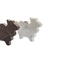 Pecorella Small White Statuette by Alessandra Grasso