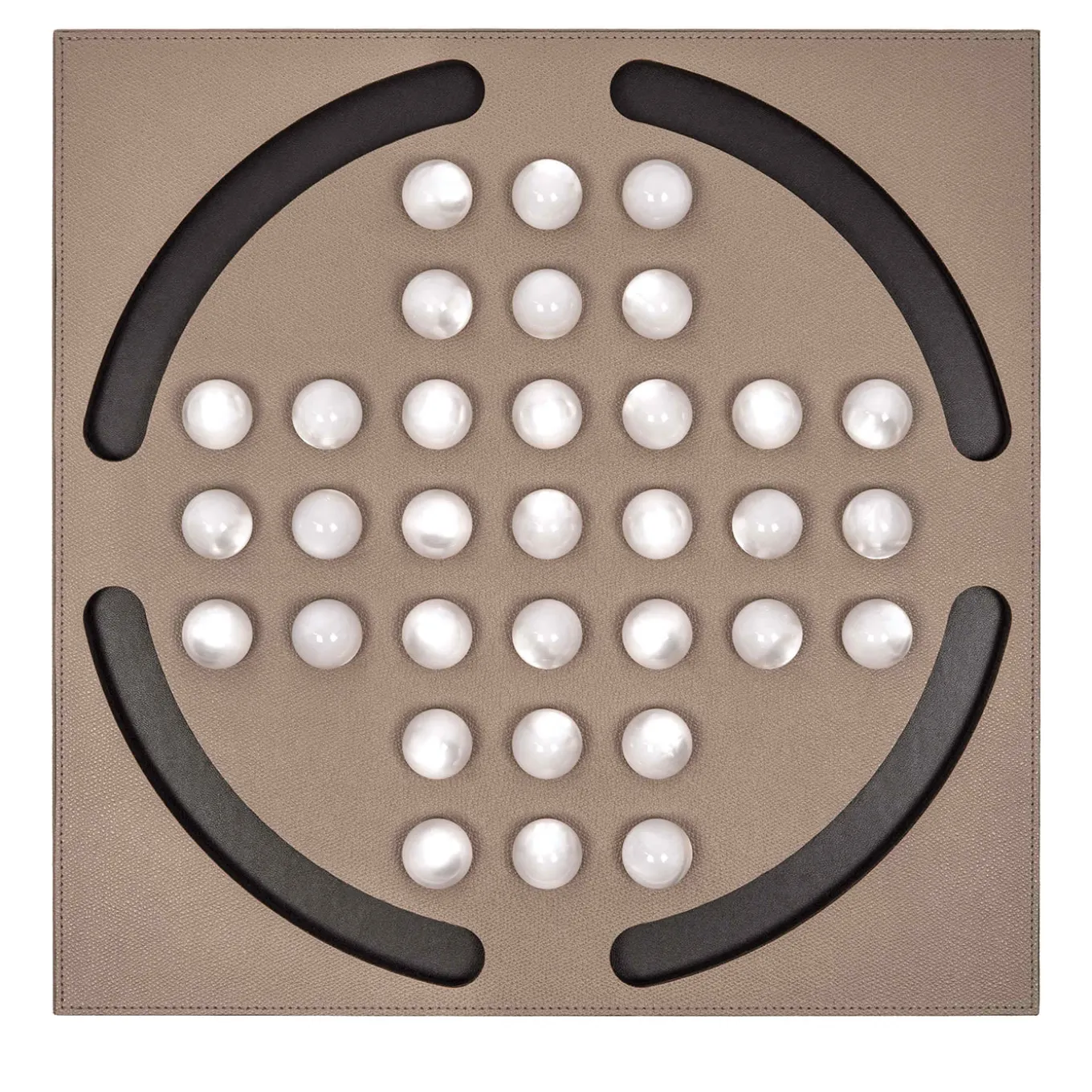 Peg Solitaire with Pearl Pawns