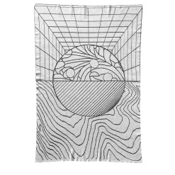 Pensieri 1 Gray Tapestry/Blanket by Luca de Bona