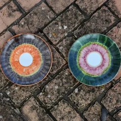 Peonia Handpainted Polychrome Ceramic Plate #2