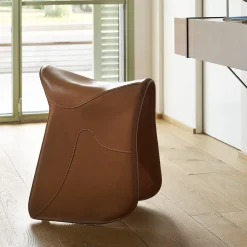Pepe Brown Stool by Raffaella Mangiarotti