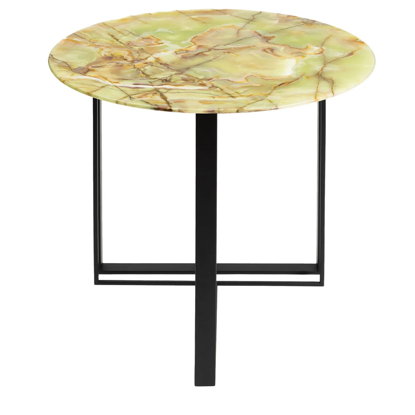 Peregrinus Onyx & Iron Side Table