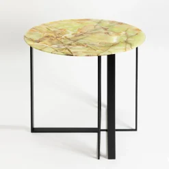 Peregrinus Onyx & Iron Side Table