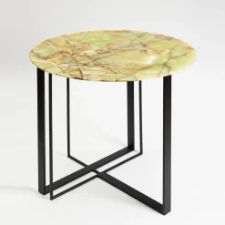 Peregrinus Onyx & Iron Side Table