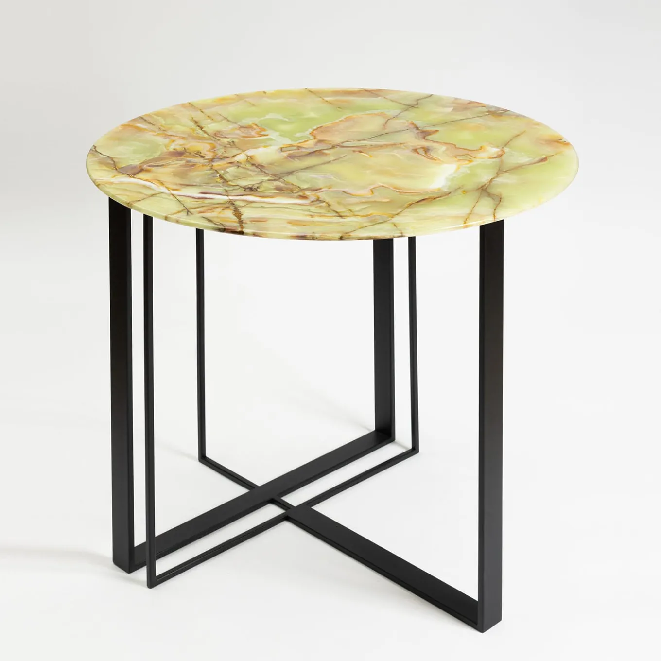 Peregrinus Onyx & Iron Side Table
