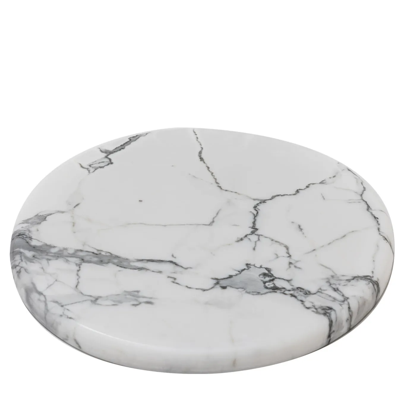 Perfeo Round Chopping Board in White Carrara Marble