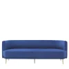 Pergy Blue Velvet 3-Seat Sofa