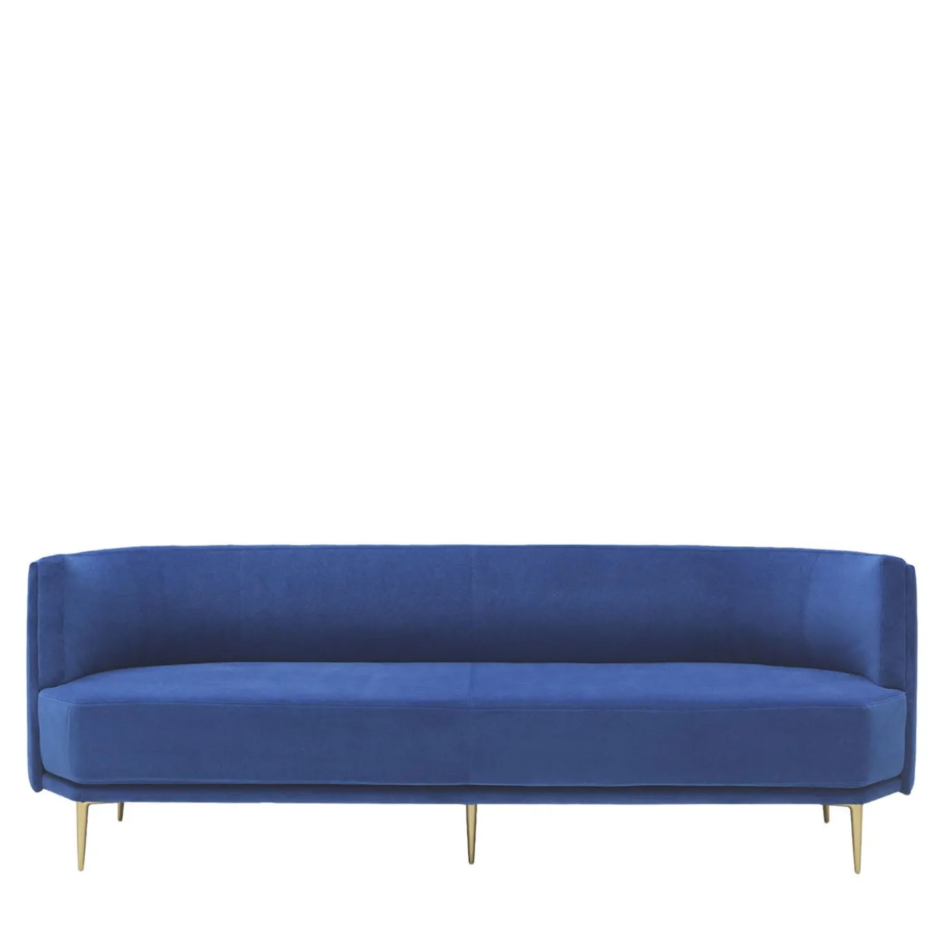 Pergy Blue Velvet 3-Seat Sofa