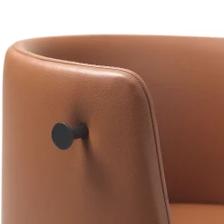 Pergy Swivel Brown Leather Office Chair