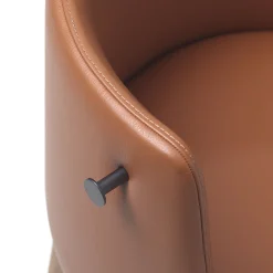 Pergy Swivel Brown Leather Office Chair