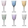 Perle Polychrome Set of 6 Patterned Wine Glasses