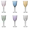 Perle Polychrome Set of 6 Patterned Stem Glasses