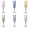 Perle Polychrome Set of 6 Patterned Flutes