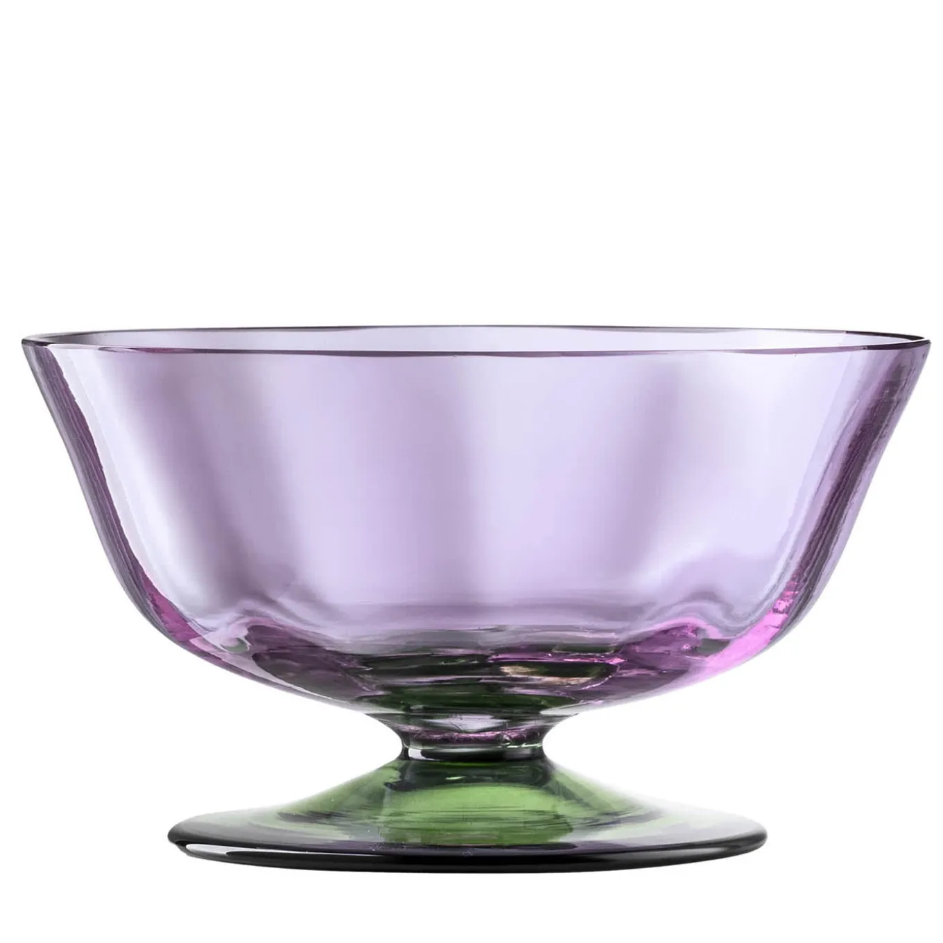 Pesco Verde Purple Twisted Dessert Coupe