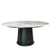 Petali Dining Table with Dover White Marble Top
