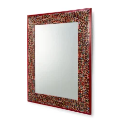 Phoenix Mosaic Framed Mirror in Murano Glass