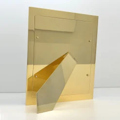 Photo Frame in 24K Gold-Plated Brass and Handmade Blue Crystal