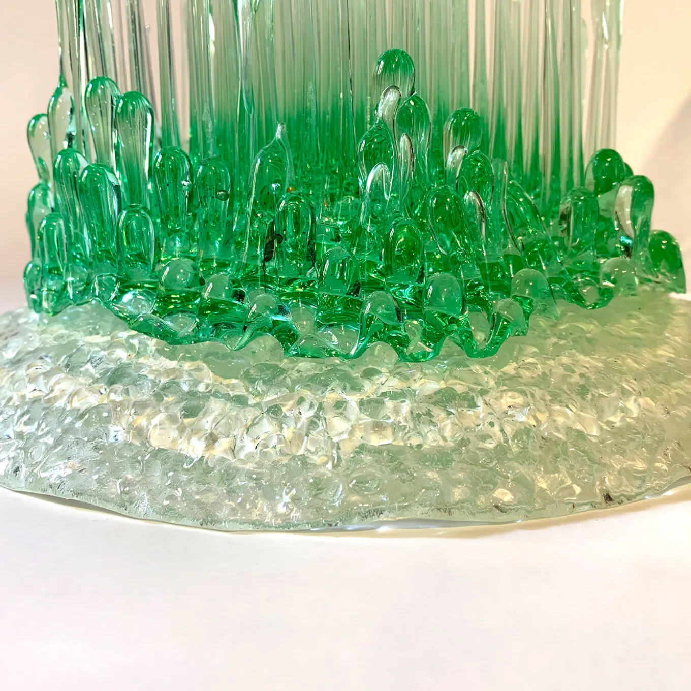 Pianeta Verde Murano Glass Sculpture